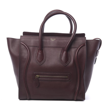 Celine Smooth Calfskin Mini Luggage Burgundy 1 of 11