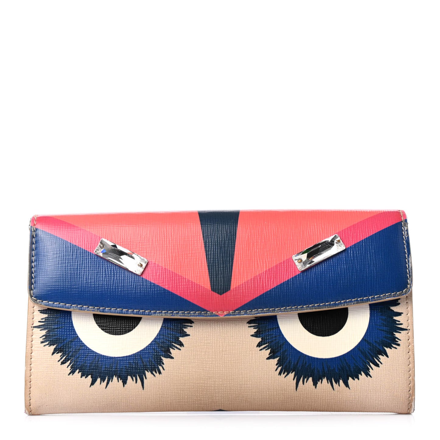 Vitello Elite Crystal Eye Monster Simply Continental Wallet Bellini Multicolor