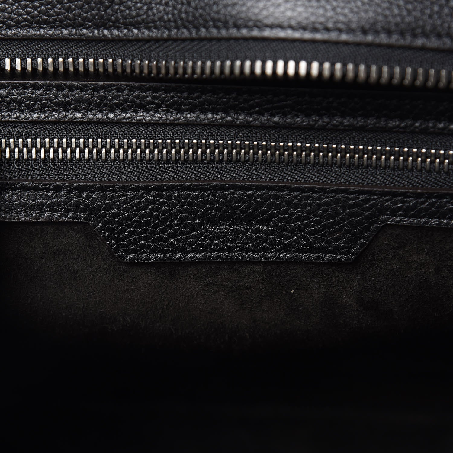 Celine Drummed Calfskin Micro Luggage Black 6 of 10