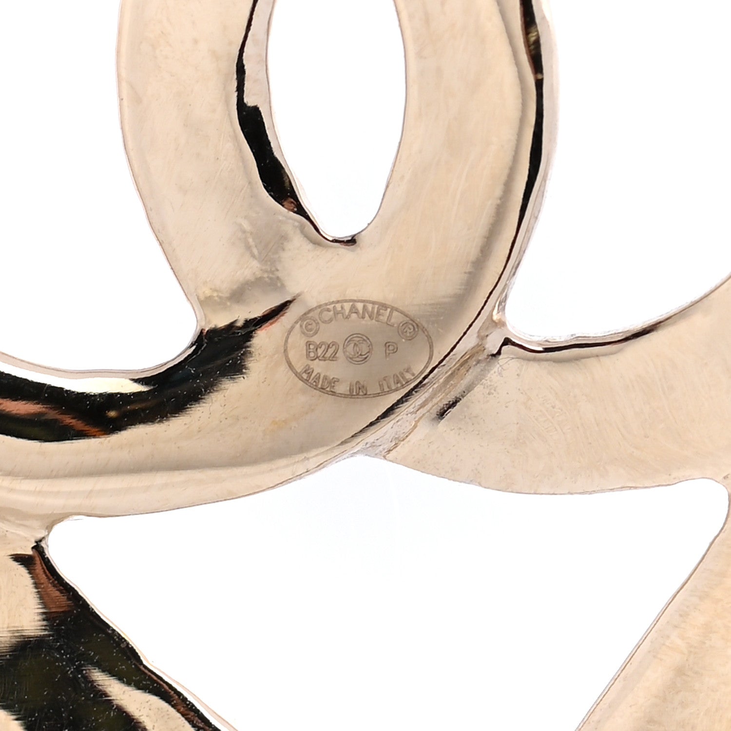 Chanel Metal CC Heart Coco In Love Hoop Earrings Gold 4 of 5