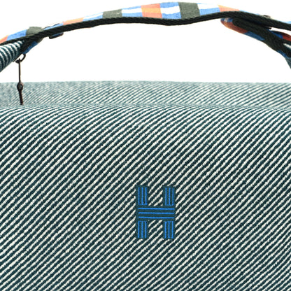 Hermes Wool Large Bride-A-Brac H Natte Pouch Bleu 7 of 9