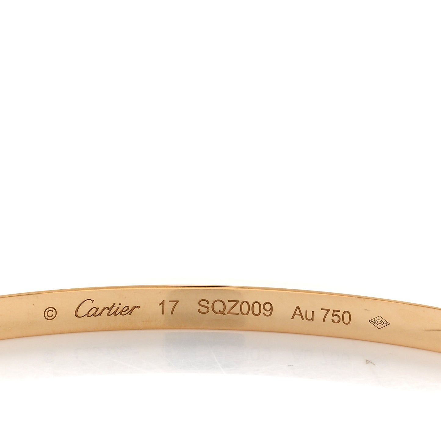 18K Yellow Gold Small LOVE Bracelet 17