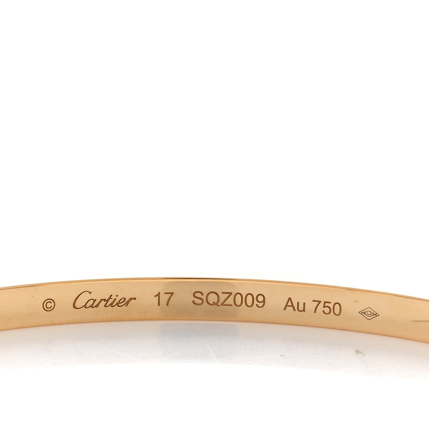 Cartier 18K Yellow Gold Small LOVE Bracelet 17 4 of 5