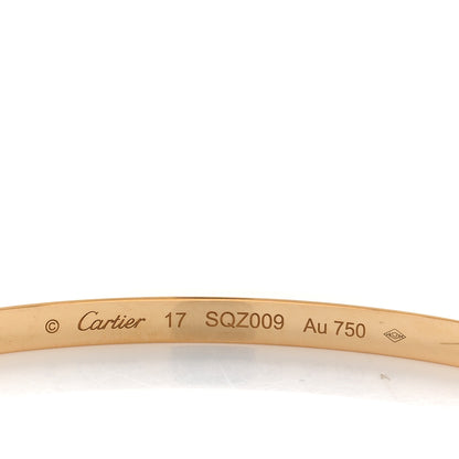 Cartier 18K Yellow Gold Small LOVE Bracelet 17 4 of 5