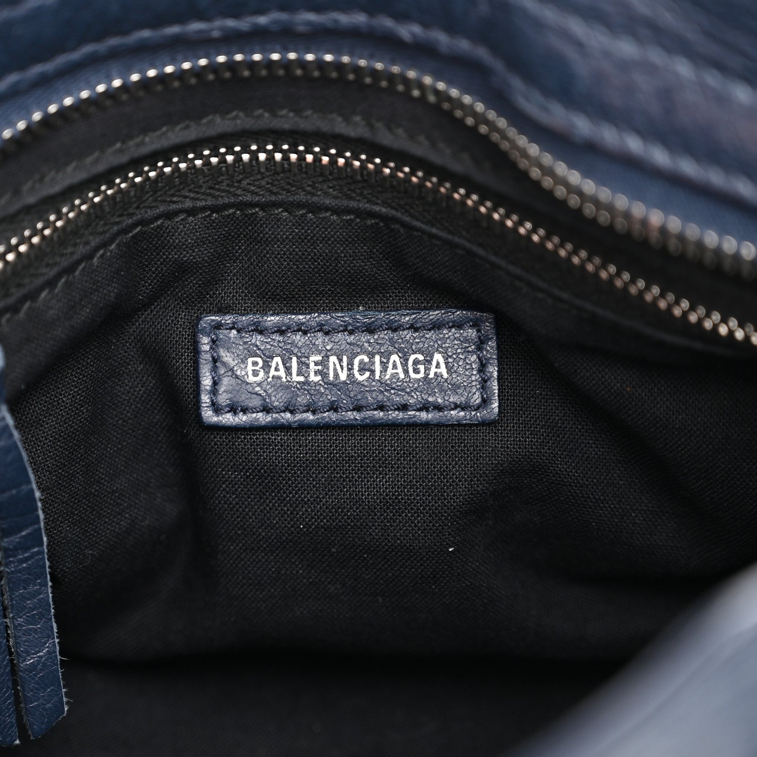 Balenciaga Agneau Classic Silver Hardware Mini City Bleu De Minuit 7 of 11