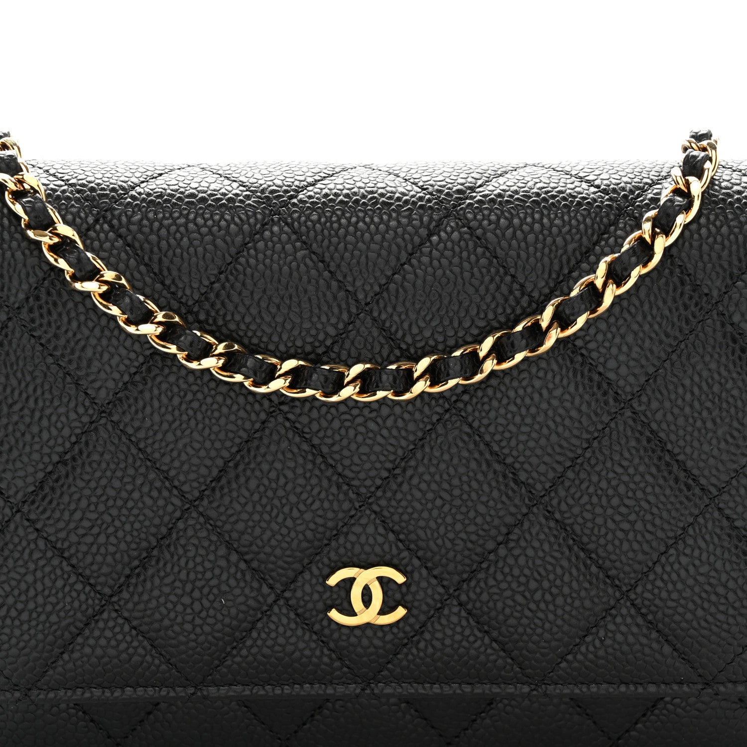 Chanel Caviar Quilted Wallet on Chain WOC Black 9 of 11