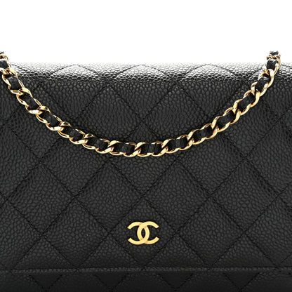 Chanel Caviar Quilted Wallet on Chain WOC Black 9 of 11
