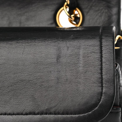 Chanel Lambskin Quilted Small Double Flap Black 12 of 13