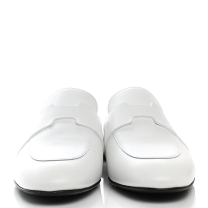 Hermes Calfskin Womens Op'H Catena Mules 37 White 2 of 9