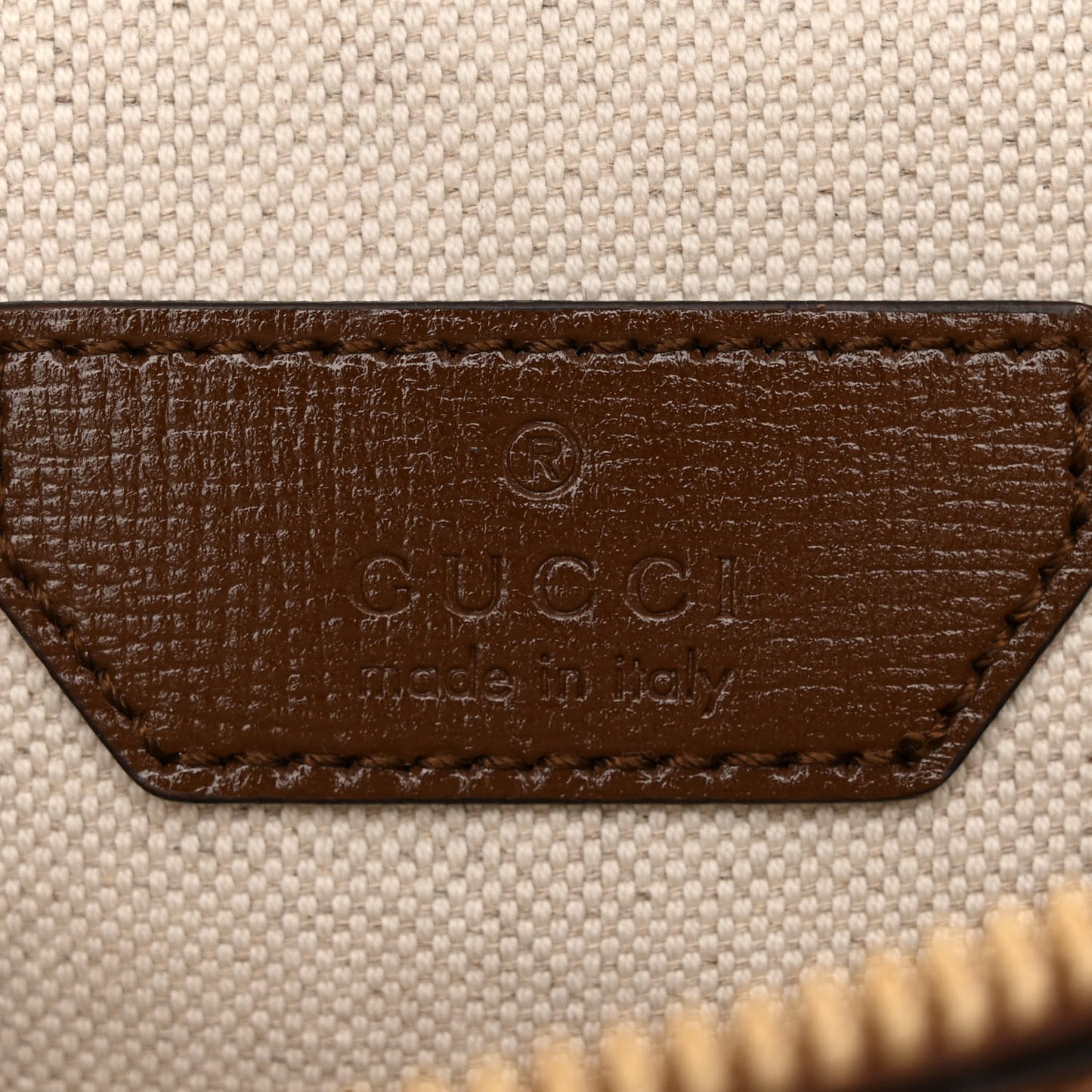 GG Supreme Monogram Textured Calfskin Retro Interlocking G Belt Bag Beige Ebony Brown Sugar