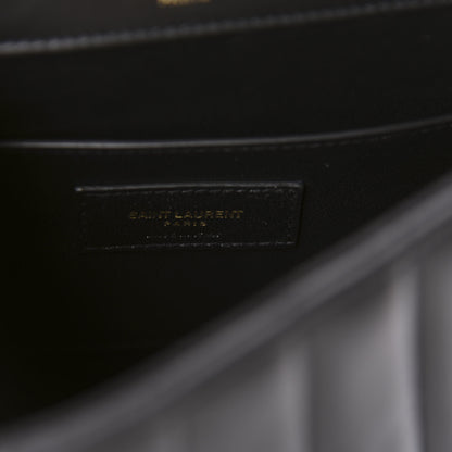 Saint Laurent Lambskin Matelasse Monogram Medium Vicky Chain Bag Black 9 of 11