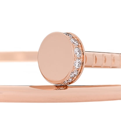 Cartier 18K Pink Gold Diamond Small Juste Un Clou Bracelet 16 4 of 5