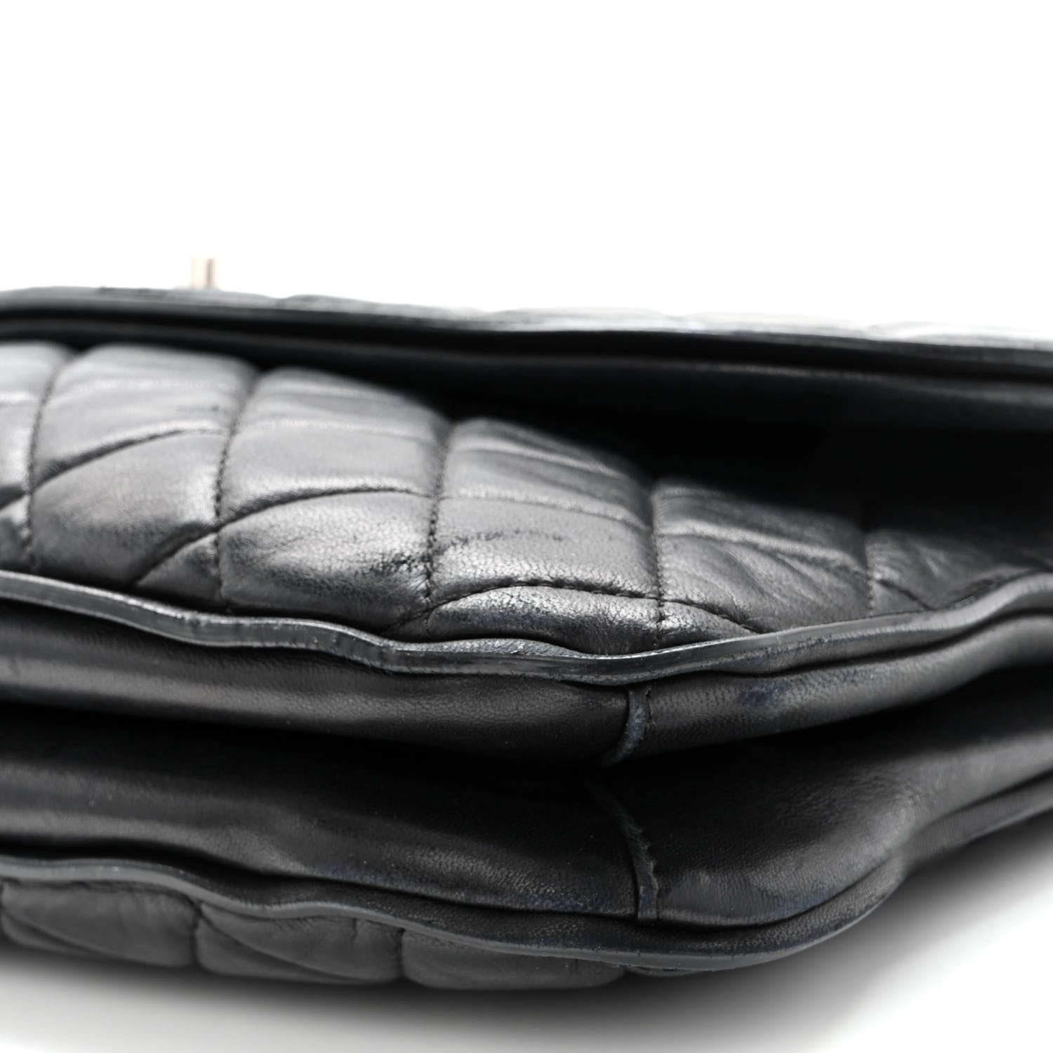 Chanel Lambskin Quilted Large Pagode Piping Flap Black 10 of 12