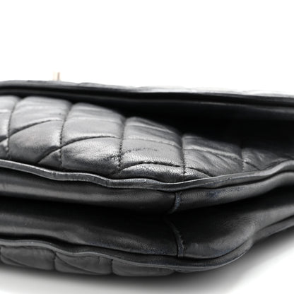 Chanel Lambskin Quilted Large Pagode Piping Flap Black 10 of 12