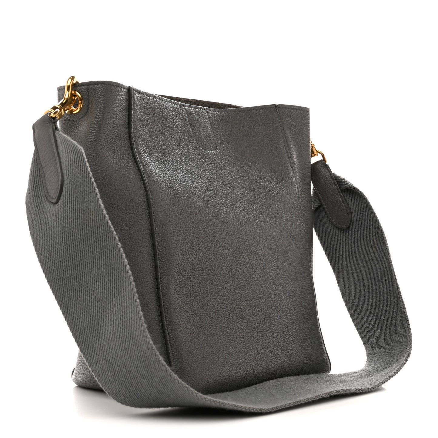Soft Grained Calfskin Small Sangle Bucket Bag Kohl