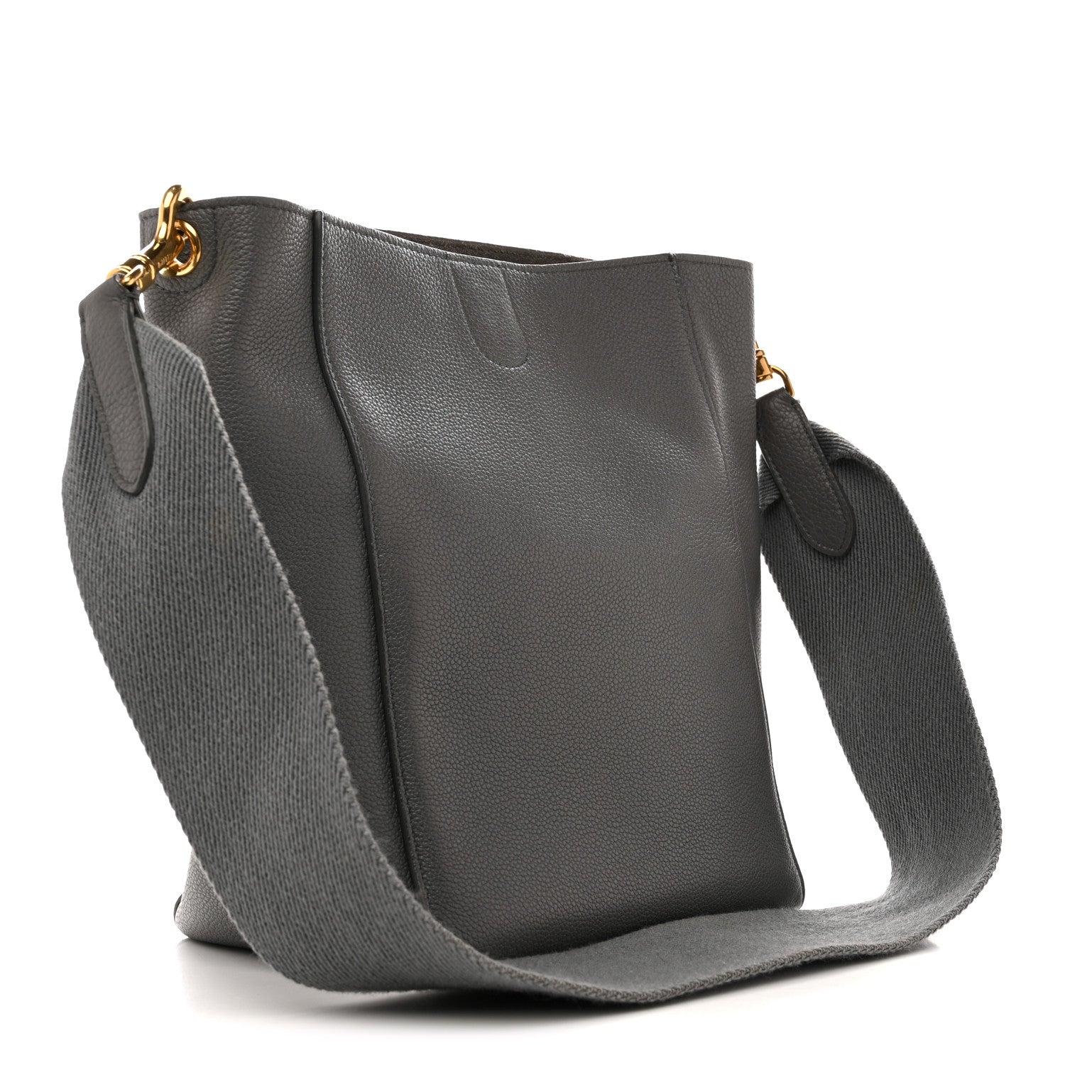 Celine Soft Grained Calfskin Small Sangle Bucket Bag Kohl 3 of 14