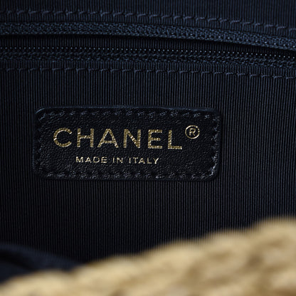 Chanel Woven Raffia Lambskin Coco Country Tote 6 of 15