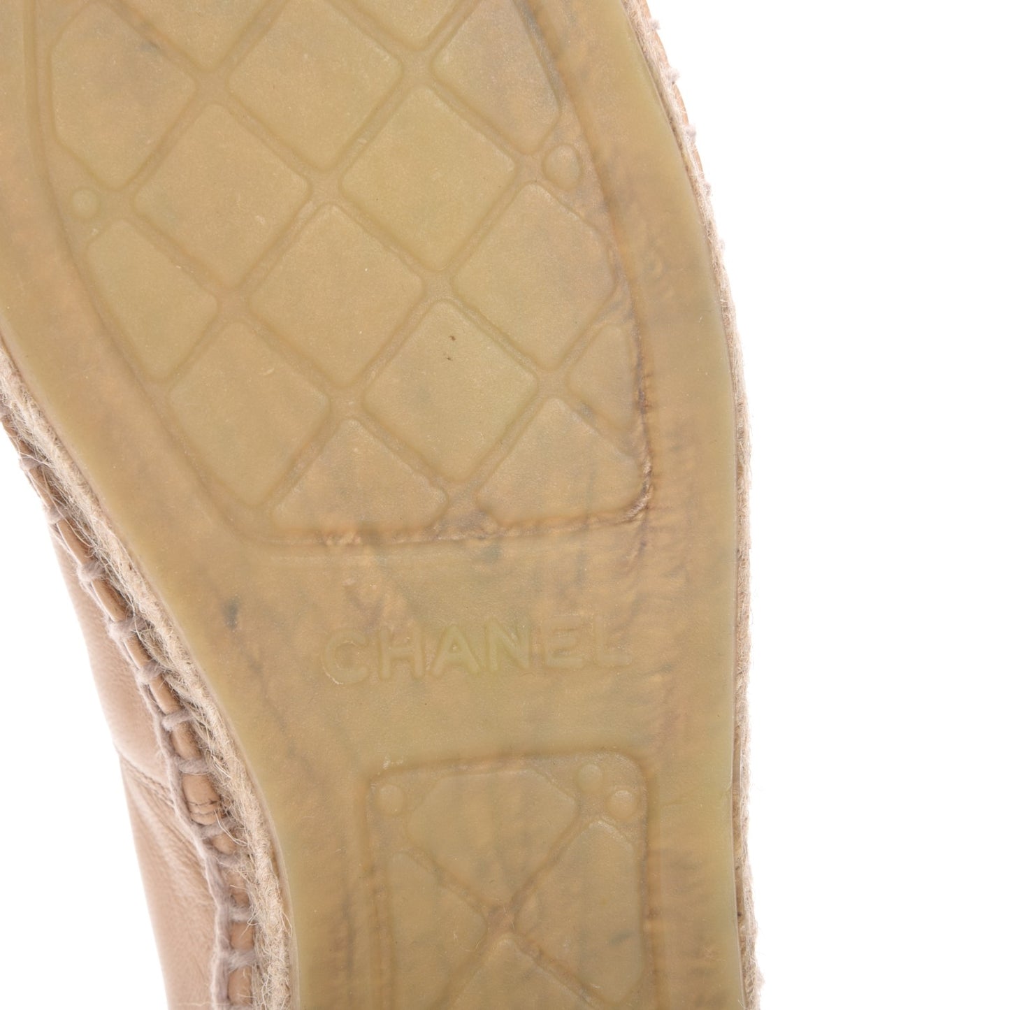 Lambskin CC Espadrilles 39 Beige Black