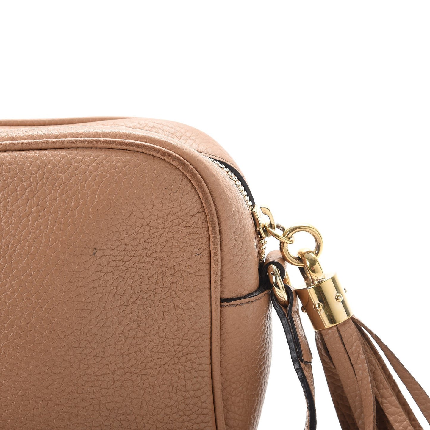 Pebbled Calfskin Small Soho Disco Bag Camelia