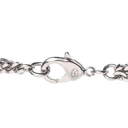 Chanel Baguette Crystal CC Shield Multi Strand Long Chain Necklace Silver 4 of 5