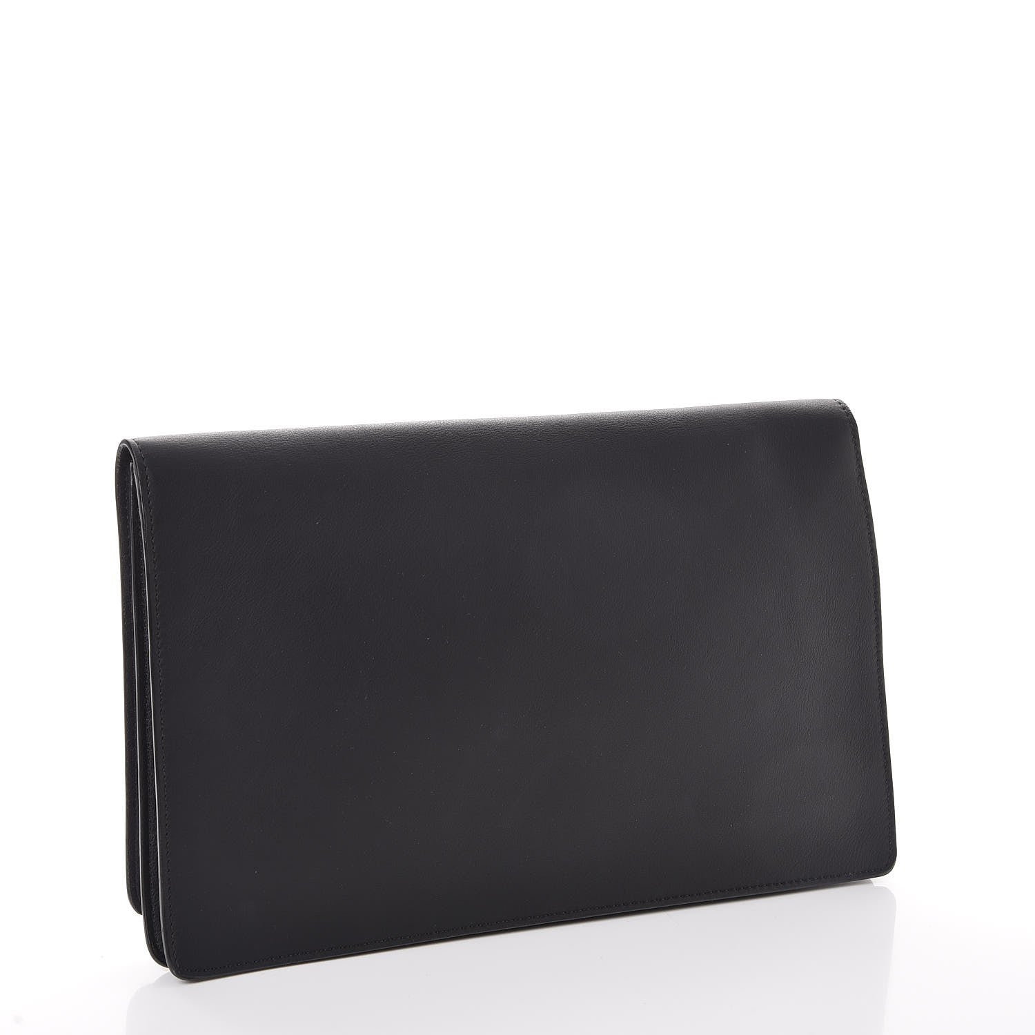 Fendi Vitello Flamingo Tube Macro Clutch Black 3 of 9
