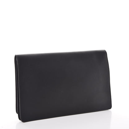 Fendi Vitello Flamingo Tube Macro Clutch Black 3 of 9