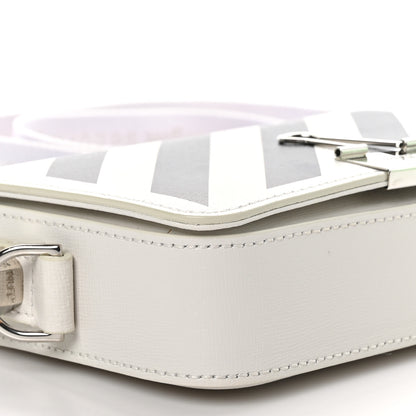 Off-White Saffiano Striped Mini Diag Binder Clip Bag White Black Red 7 of 9