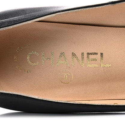 Chanel Lambskin CC Cap Toe Platform Pumps 38.5 Black 7 of 18