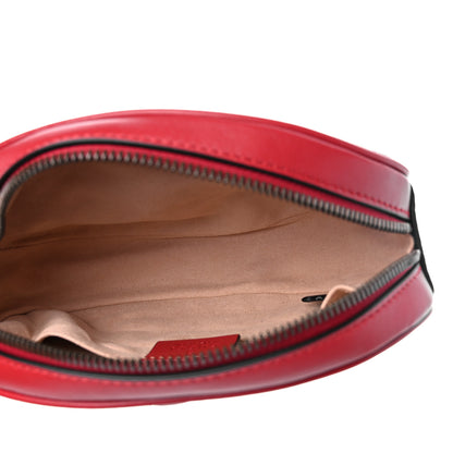 Gucci Calfskin Matelasse GG Marmont Belt Bag 85 34 Hibiscus Red 5 of 10