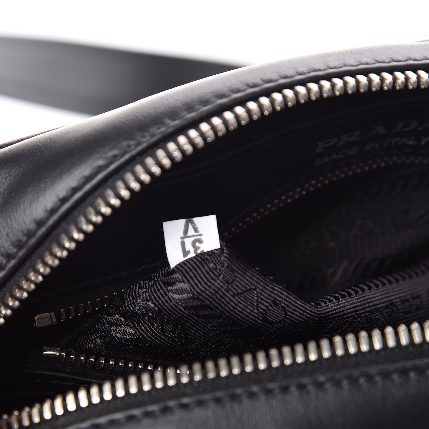 Prada City Calfskin Racing Logo Camera Bag Black Fuxia 7 of 9