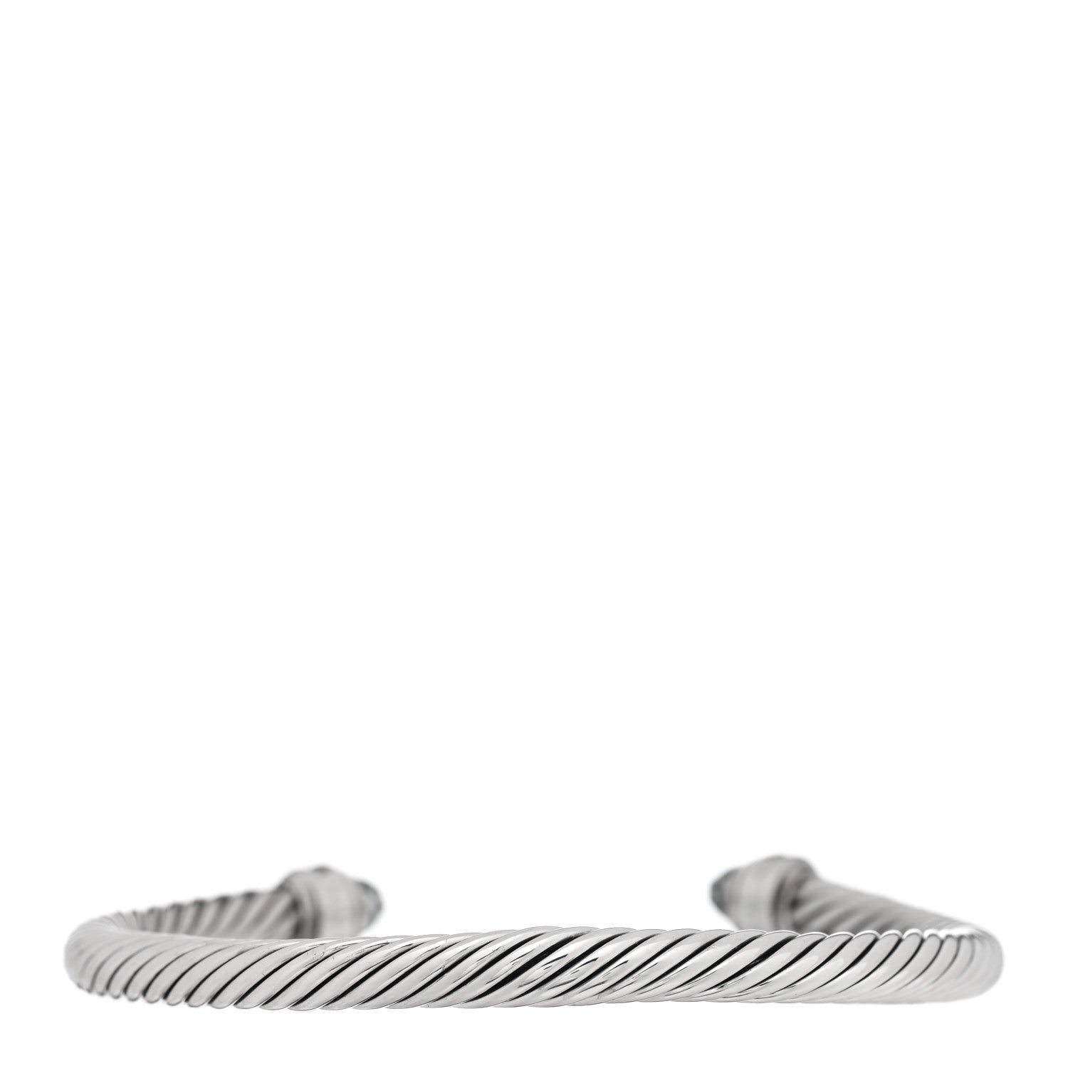 David Yurman Sterling Silver Diamond Prasiolite 5mm Cable Classics Bracelet 2 of 3