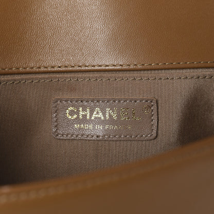 Chanel Calfskin Quilted Medium Boy Flap Camel 8 of 12