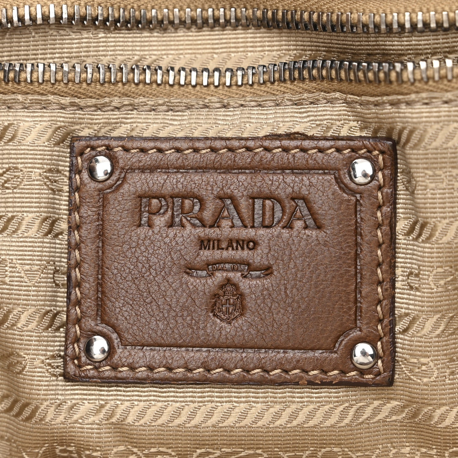Prada Gaufre Tassel Tote Bag Brown 8 of 34