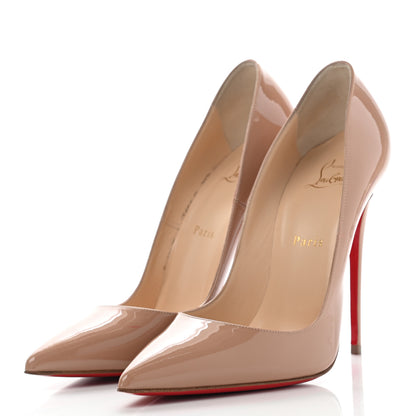 Christian Louboutin Patent So Kate 120 Pumps 40 Nude 3 of 17