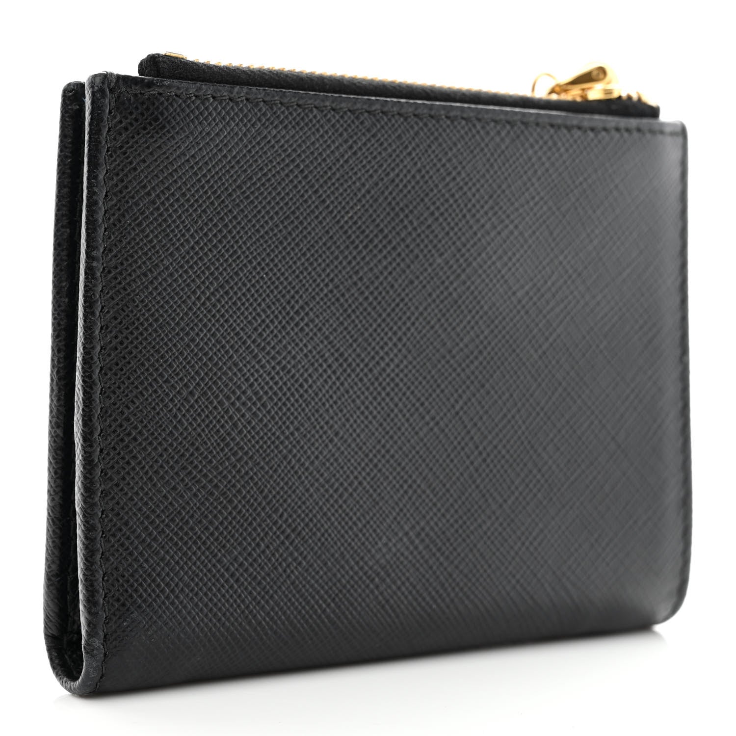 Prada Saffiano Robot Compact Wallet Black 3 of 8