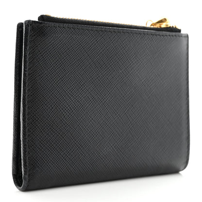 Prada Saffiano Robot Compact Wallet Black 3 of 8