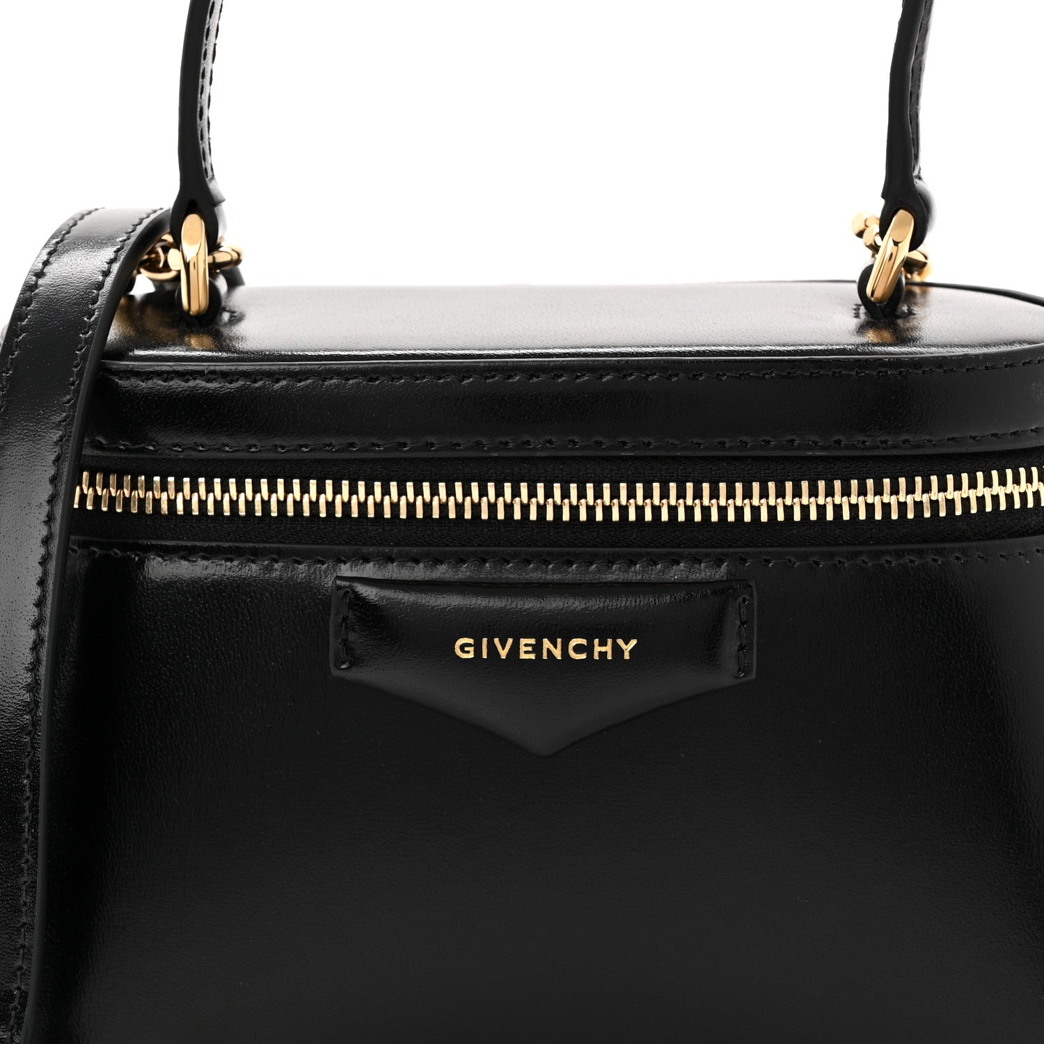 Givenchy Box Calfskin Antigona Vanity Bag With Chain Black 1780945