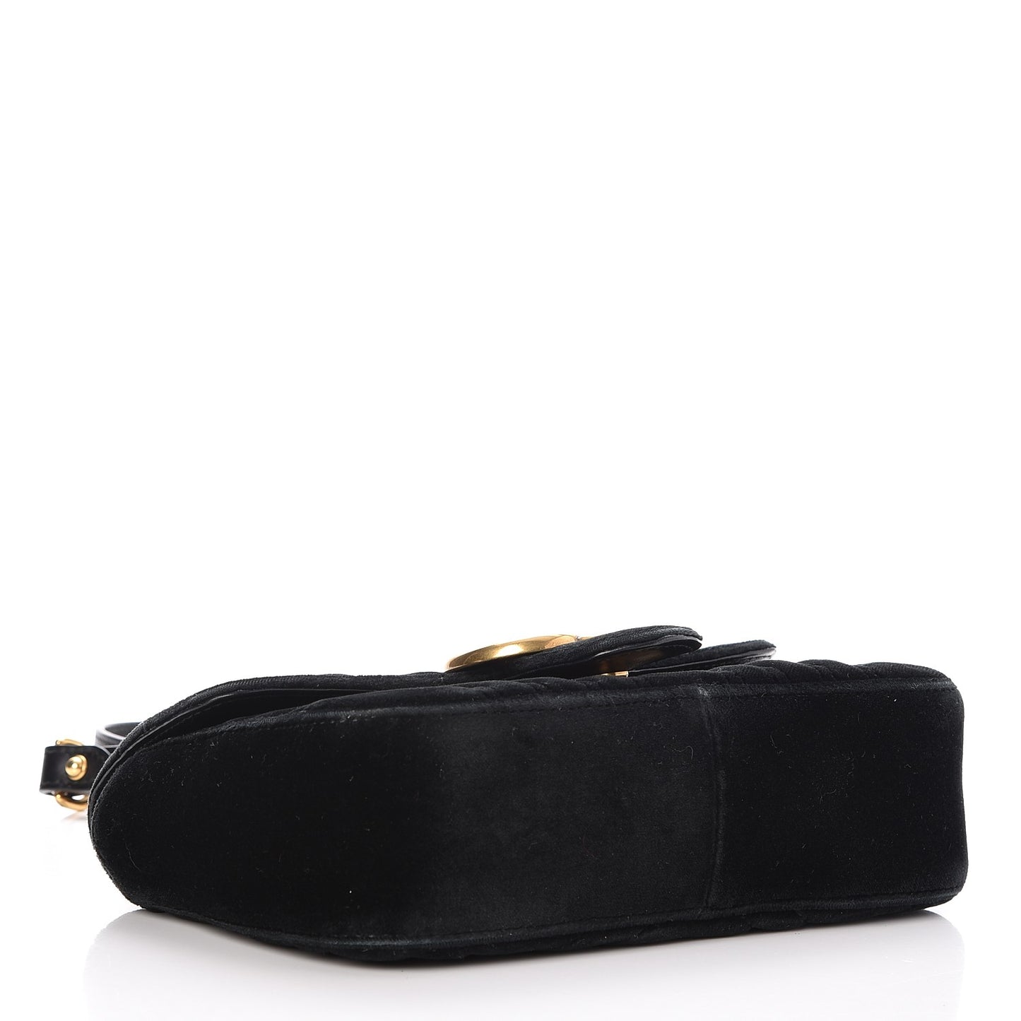 Velvet Matelasse Mini GG Marmont Shoulder Bag Black