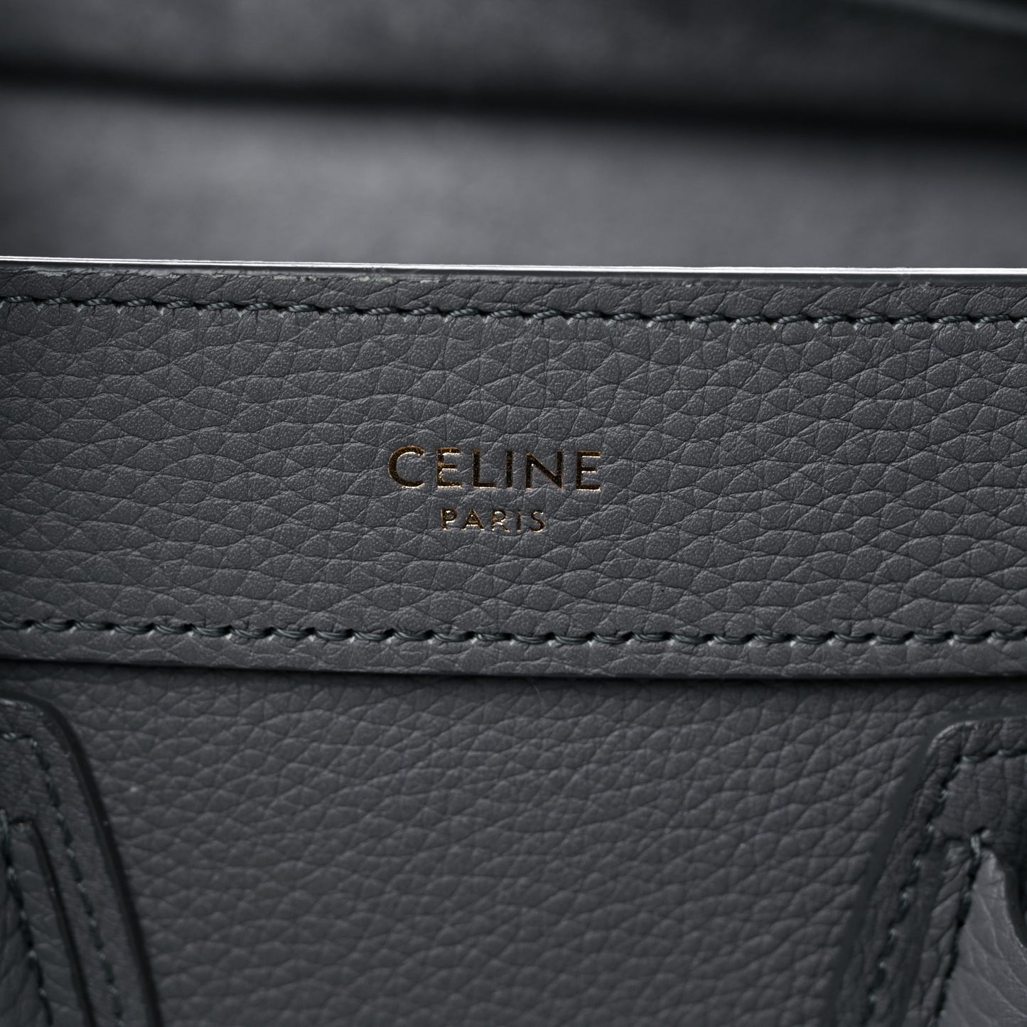 Baby Drummed Calfskin Nano Luggage Kohl