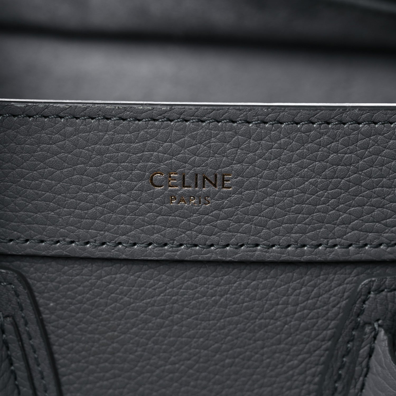Celine Baby Drummed Calfskin Nano Luggage Kohl 6 of 13