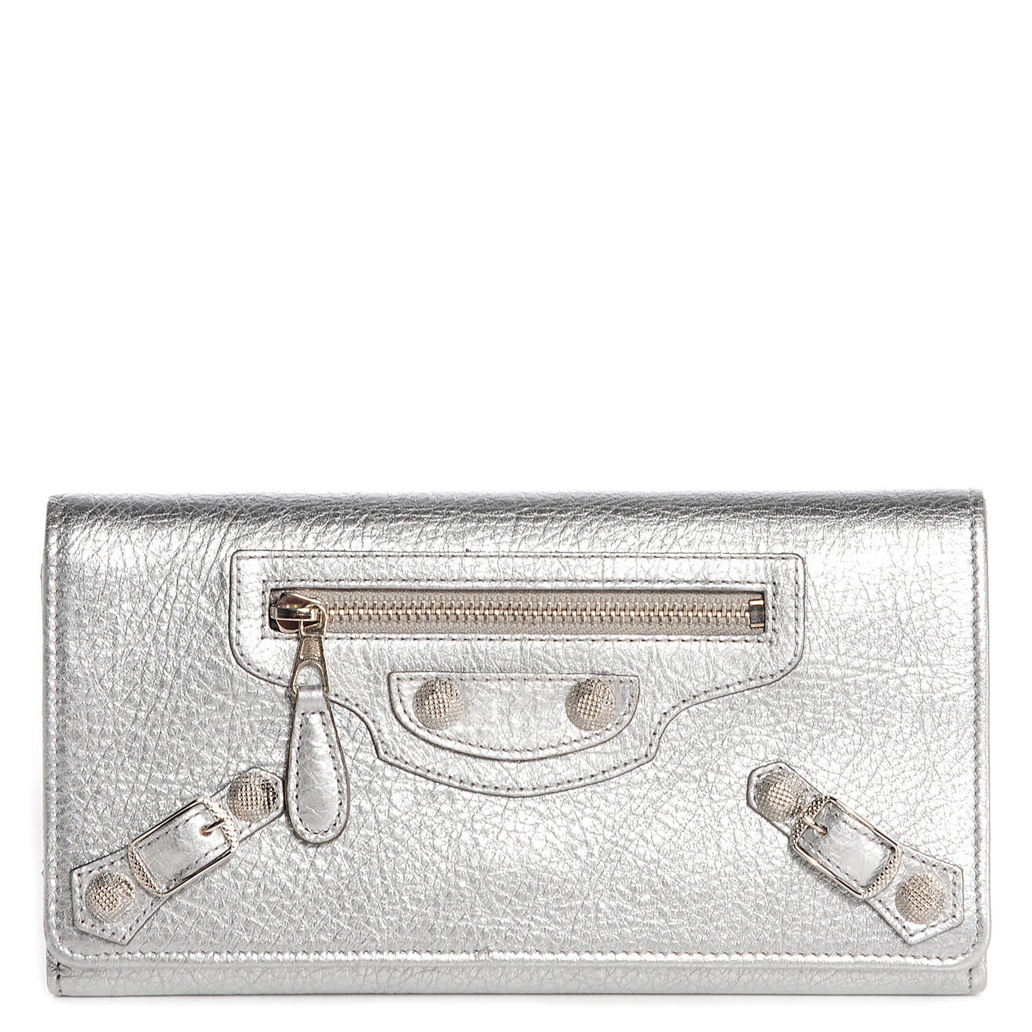 Balenciaga Agneau Giant 12 Silver Hardware Money Wallet Gris Aluminum 1 of 9