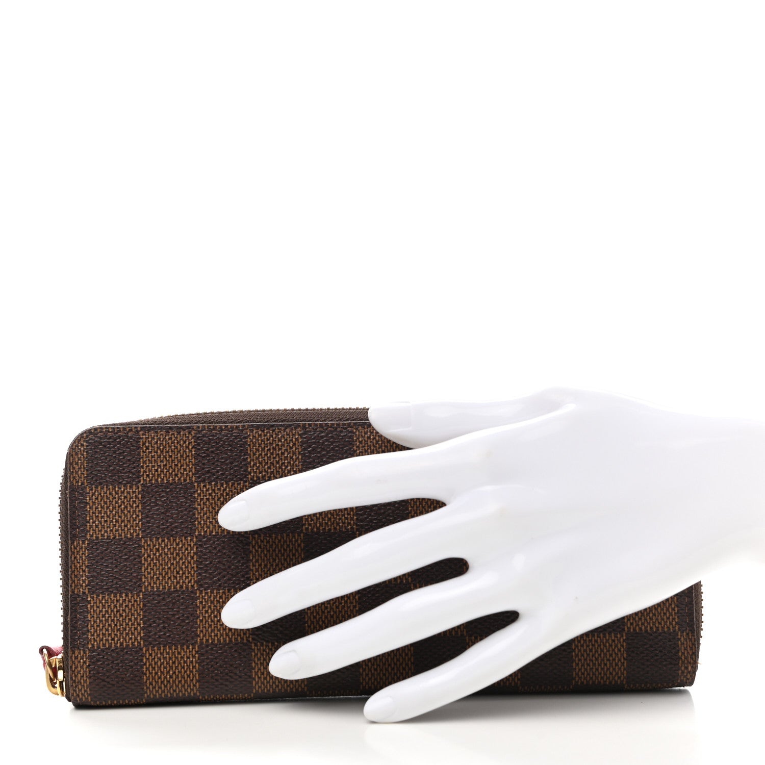Louis Vuitton Damier Ebene Clemence Wallet Cherry 2 of 10