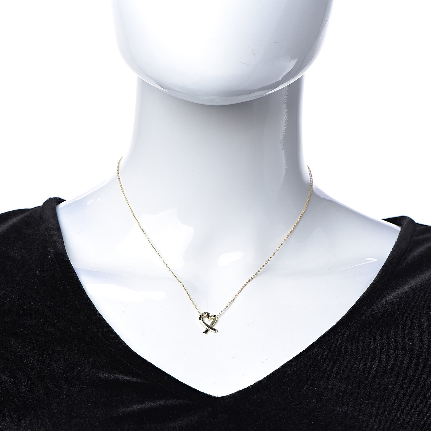 Tiffany 18K Yellow Gold Small Paloma Picasso Loving Heart Pendant Necklace 2 of 7