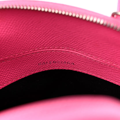 Balenciaga Signature Grained Calfskin Logo XXS Ville Top Handle Bag Acid Pink Black 8 of 16