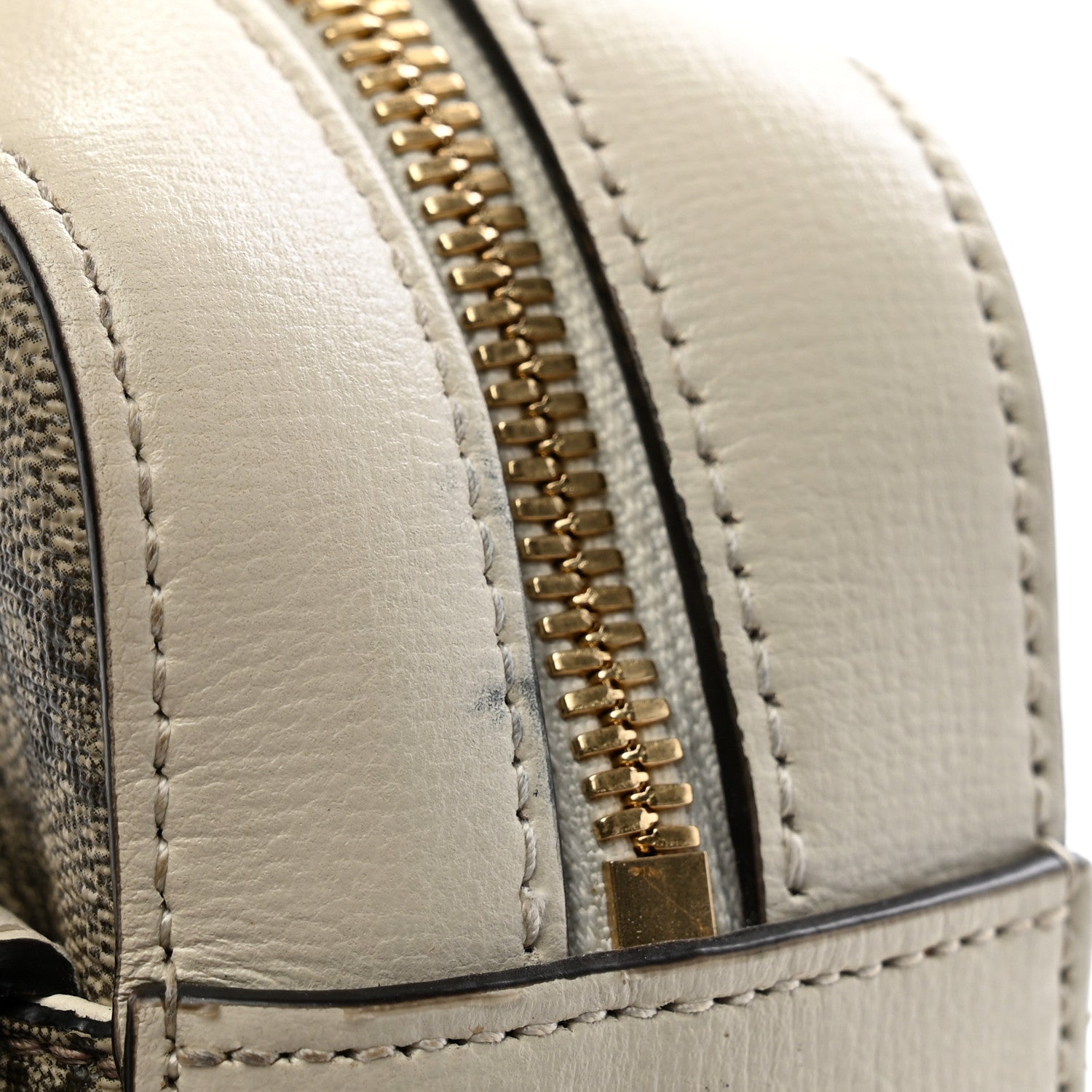 Gucci GG Supreme Monogram Small Horsebit 1955 Shoulder Bag Beige Mystic White 11 of 12