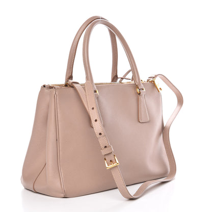 Prada Saffiano Small Galleria Double Zip Tote Cammeo 4 of 17