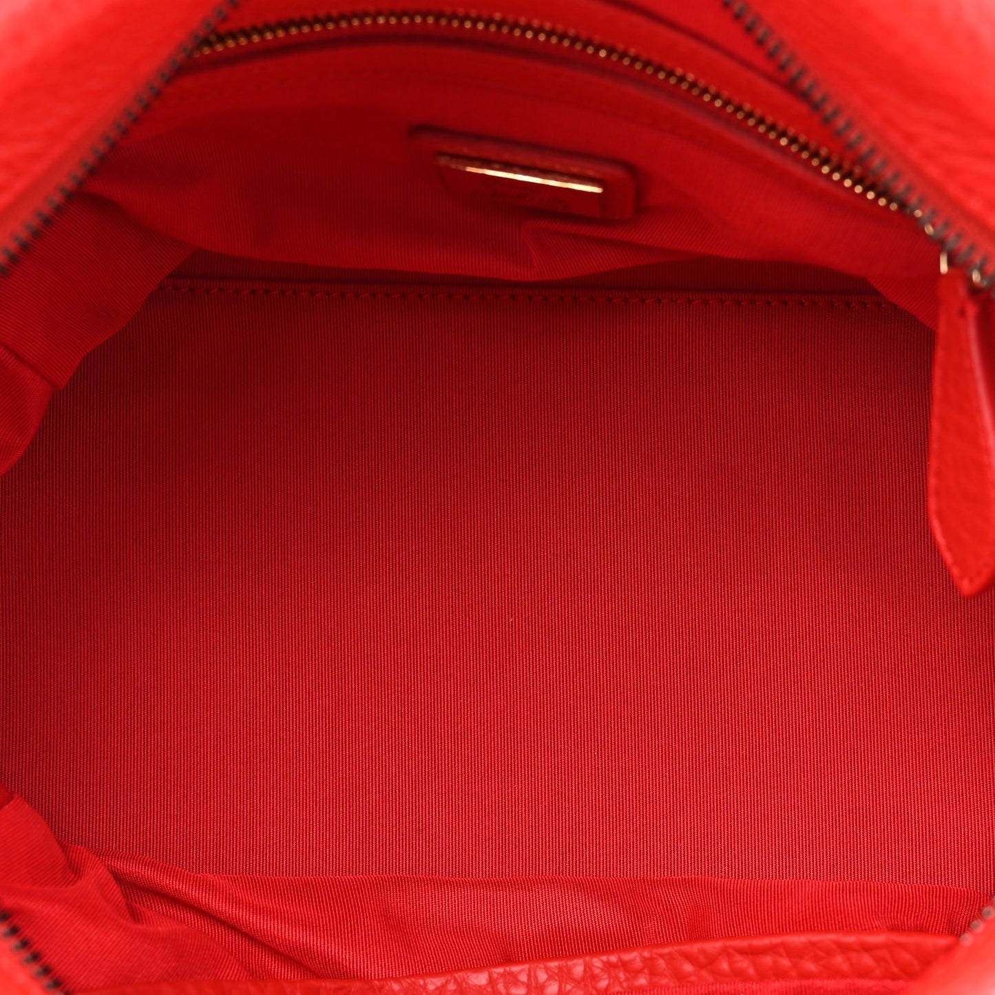 Grained Calfskin Studded Panettone Bowling Bag Rouge De Mars