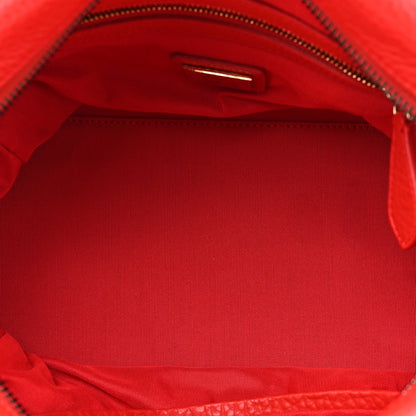 Christian Louboutin Grained Calfskin Studded Panettone Bowling Bag Rouge De Mars 5 of 12