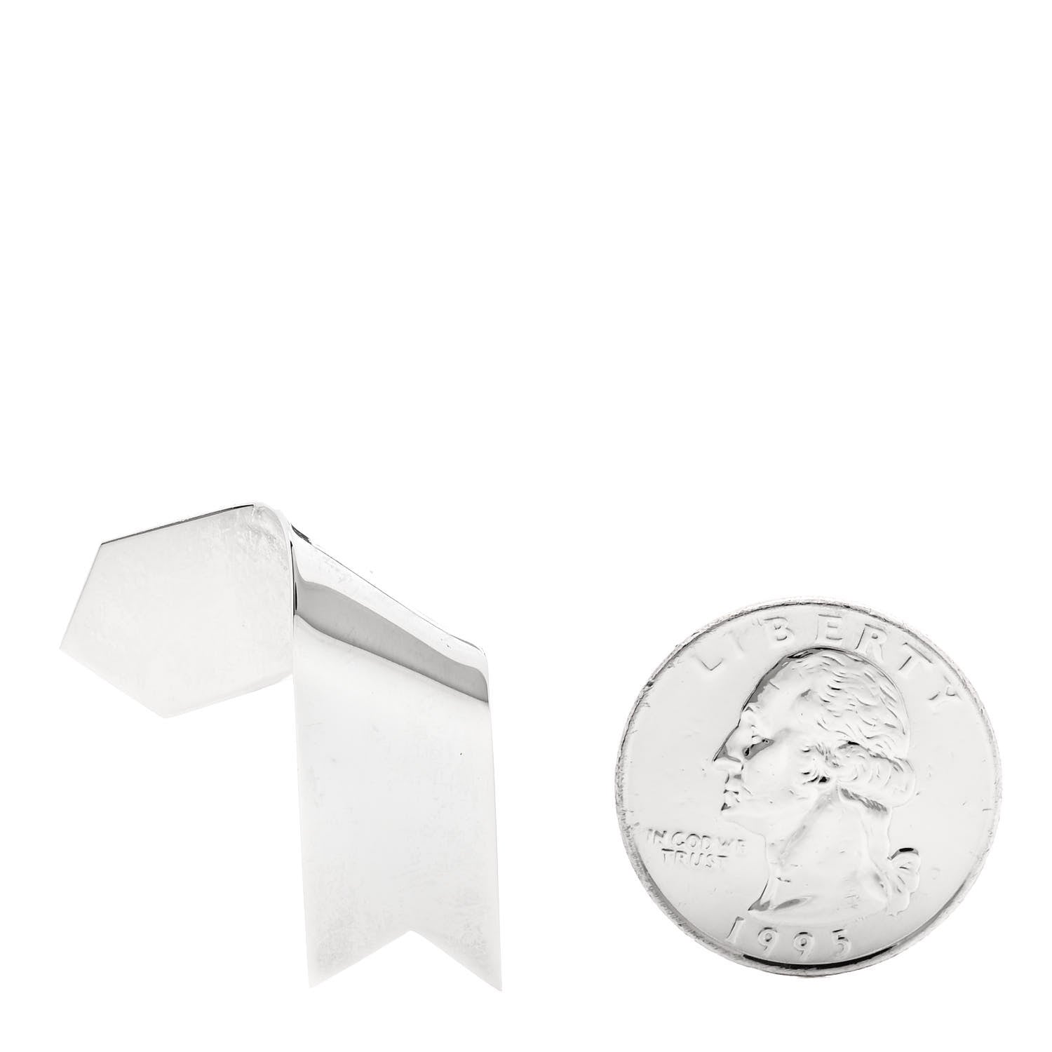 Tiffany Sterling Silver Folded Ribbon Brooch 2 of 4
