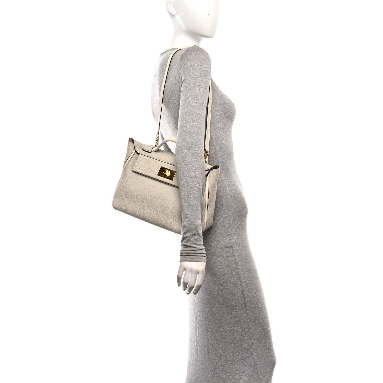 Hermes Togo Matte Alligator Swift Touch 24/24 29 Beton 2 of 10